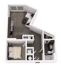 1 bed, 1 bath, 640 sqft, $1,920