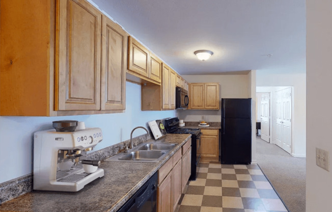 apartment kitchen at River Ranch