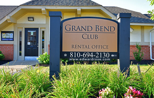 Leasing Office Sign at Grand Bend Club, Grand Blanc, 48439