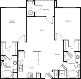B2 Floor Plan at Altitude 970, Kansas City, MO, 64151