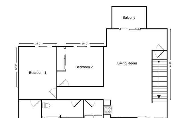 2 beds, 1 bath, 1,068 sqft, $1,474, Unit SB 445-09