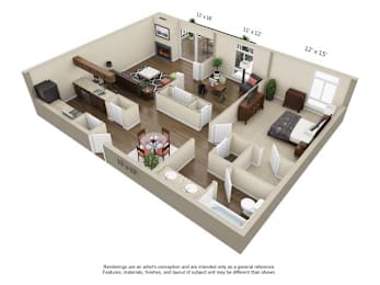 2 beds, 1 bath, 954 sqft, $1,548