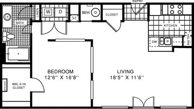 1 bed, 1 bath, 832 sqft, $2,174