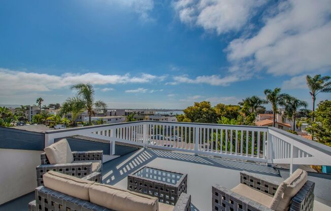 BRAND NEW REMODEL, GARAGE , Light, bright and airy!  Roof Deck,  Bay and Ocean View