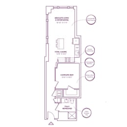 1 bed, 1 bath, 618 sqft, $2,474