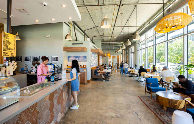 Blue Tile Coffee as your downstairs Coffee and Tea Destination