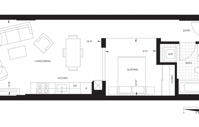 Studio, 1 bath, $1,356