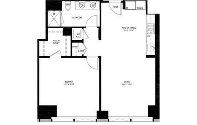 1 bed, 1 bath, 878 sqft, $4,250, Unit 20A