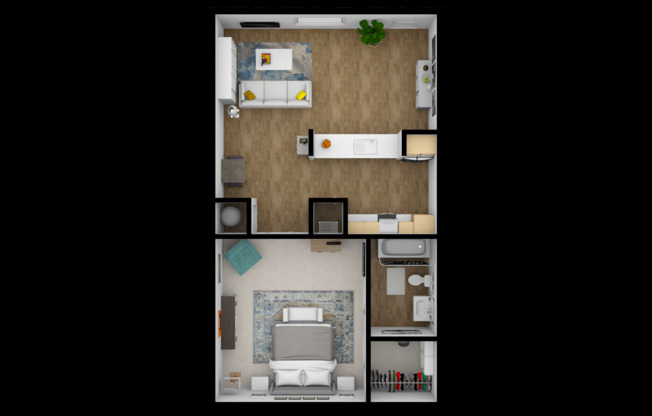1 bed, 1 bath, 550 sqft, $879, Unit O03