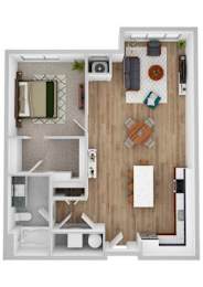 1 bed, 1 bath, 875 sqft, $2,695