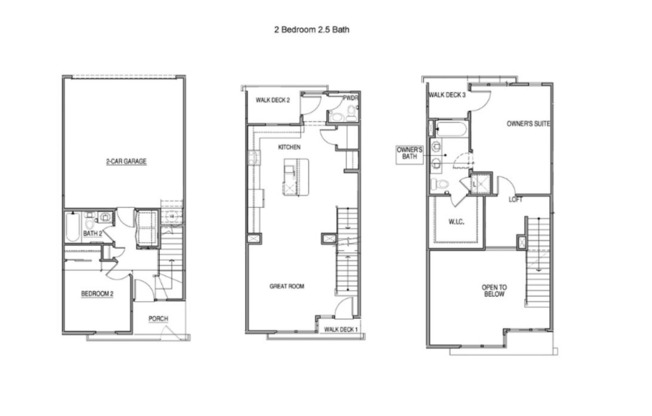 2 beds, 2.5 baths, 1,395 sqft, $2,295, Unit 3