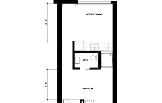 1 bed, 1 bath, 455 sqft, $1,475, Unit 242