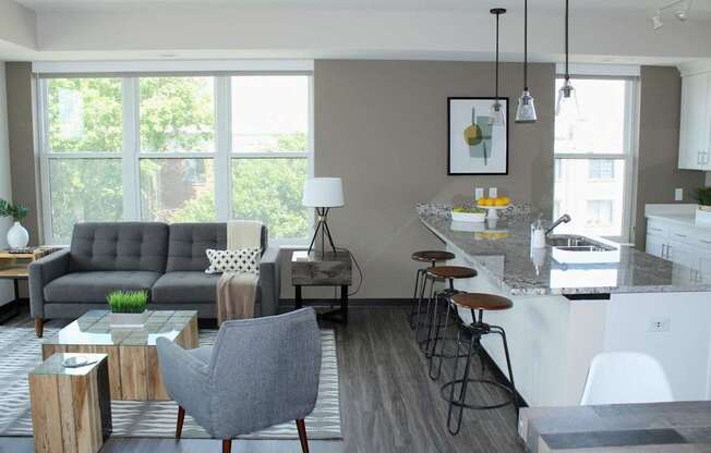 Floor-To-Ceiling Windows at The Shoreham, St. Louis Park, Minnesota