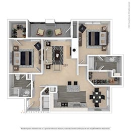 2 beds, 2 baths, 1,136 sqft, $1,840