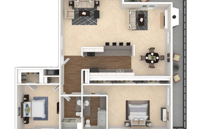 2 beds, 2 baths, 1,827 sqft, $3,572