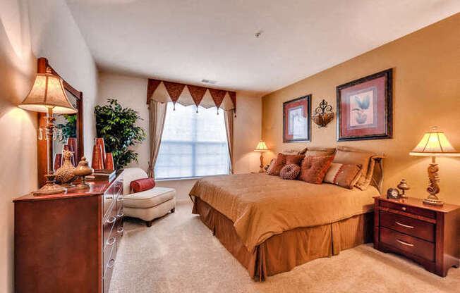 King size bedroom  at The Sanctuary of Lake Villa, Lake Villa, IL, 60046