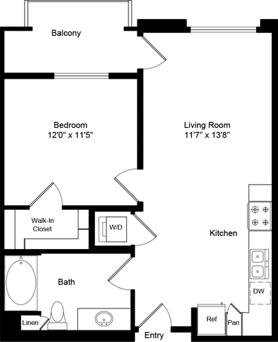1 bed, 1 bath, 652 sqft, $2,747, Unit 1121