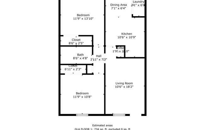 2 beds, 1 bath, 750 sqft, $949