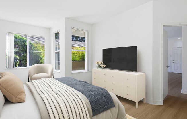 Bedroom with Hard Surface Flooring