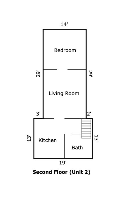 1 bed, 1 bath, 660 sqft, $1,750, Unit B