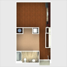 Studio, 1 bath, 579 sqft, $1,659