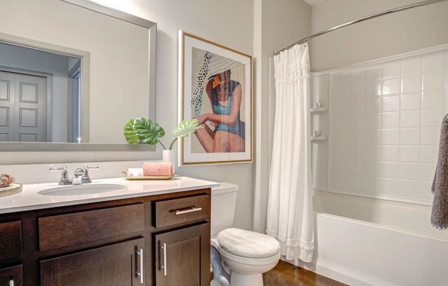 Large Soaking Tub In Bathroom at River Crossing Apartments, St. Charles, MO, 63303
