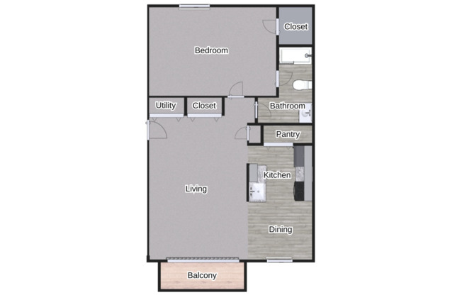 1 bed, 1 bath, 720 sqft, $958