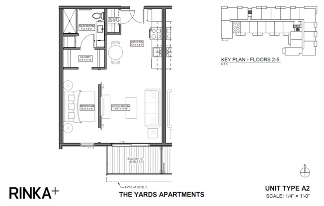 Studio, 1 bath, 632 sqft, $1,505, Unit 403