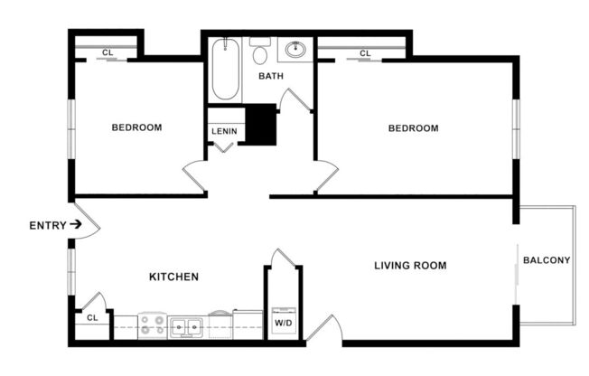 2 beds, 1 bath, 1,000 sqft, $2,465