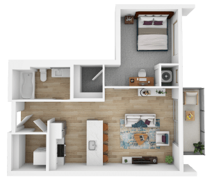 1 bed, 1 bath, 633 sqft, $1,803