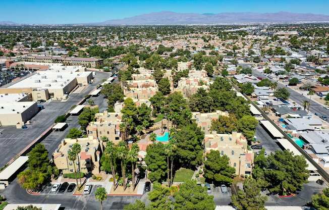 a view of the city from the top of a building at Pacific Harbors Sunrise Apartments, Nevada