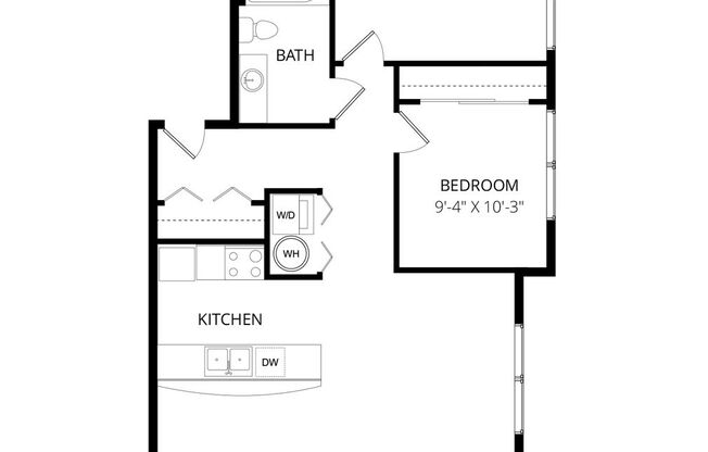2 beds, 1 bath, 833 sqft, $2,195, Unit A207