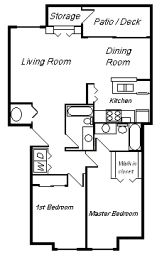 2 beds, 2 baths, 984 sqft, $1,649