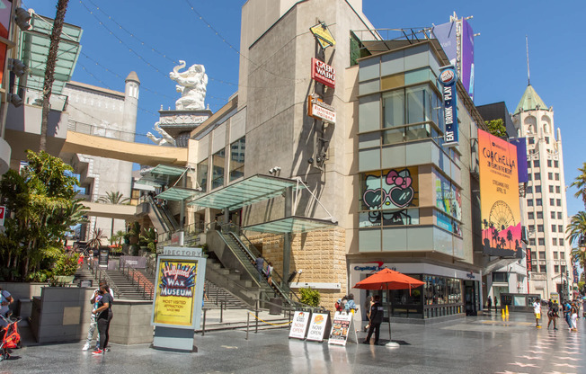 Minutes away from the Hollywood and Highland mall.