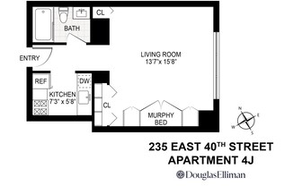 Studio, 1 bath, 400 sqft, $3,650, Unit 4J