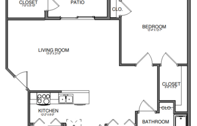 1 bed, 1 bath, 845 sqft, $1,350, Unit Building 8, Apt 304