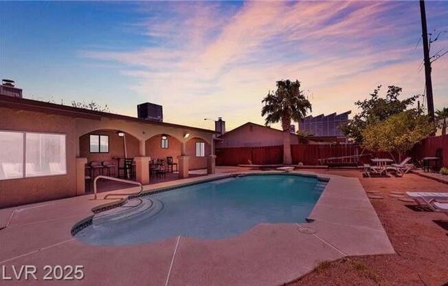 3-bedroom (with a possible 4th bedroom) 2-bathroom home with a pool!