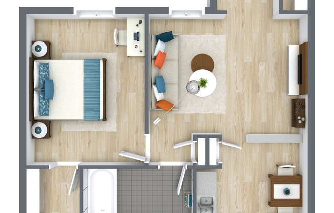 1 bed, 1 bath, 610 sqft, $1,080