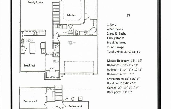 4 beds, 2.5 baths, 2,407 sqft, $2,595, Unit Stallion 3140