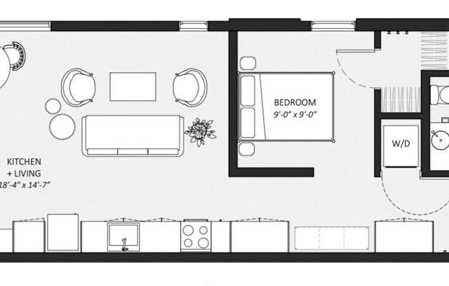 1 bed, 1 bath, 523 sqft, $1,375, Unit 301