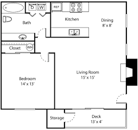 1 bed, 1 bath, 700 sqft, $2,052