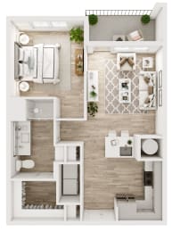 1 bed, 1 bath, 670 sqft, $945