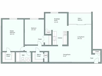 2 beds, 1 bath, 1,046 sqft, $2,207