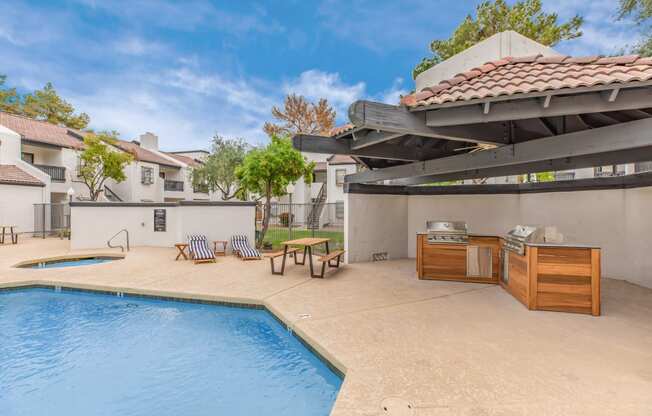 take a dip in the pool at the enclave at woodbridge apartments in sugar land, tx