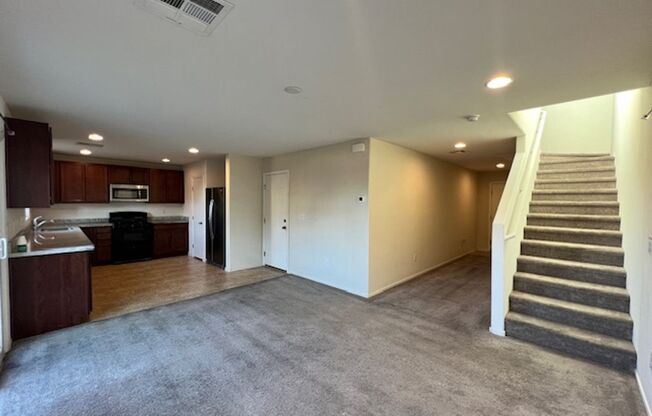 three bedrooms and two and a half bathroom home