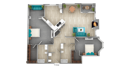 2 beds, 2 baths, 1,251 sqft, $1,562