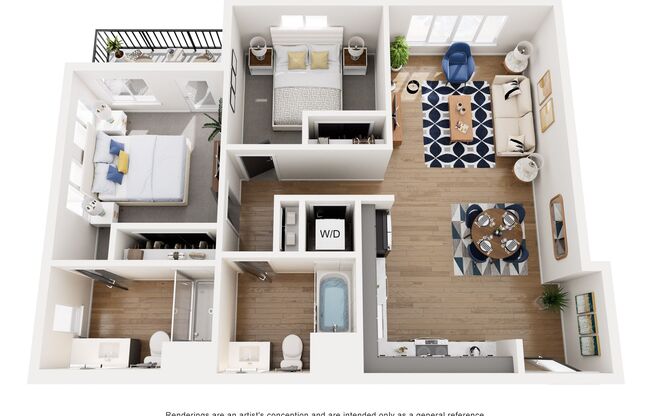 2 beds, 2 baths, 889 sqft, $3,300, Unit 313