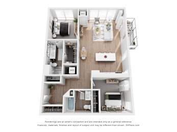 2 beds, 2 baths, 1,175 sqft, $2,249