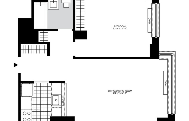 1 bed, 1 bath, $5,890, Unit 8I