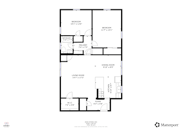 2 beds, 1 bath, 842 sqft, $1,260